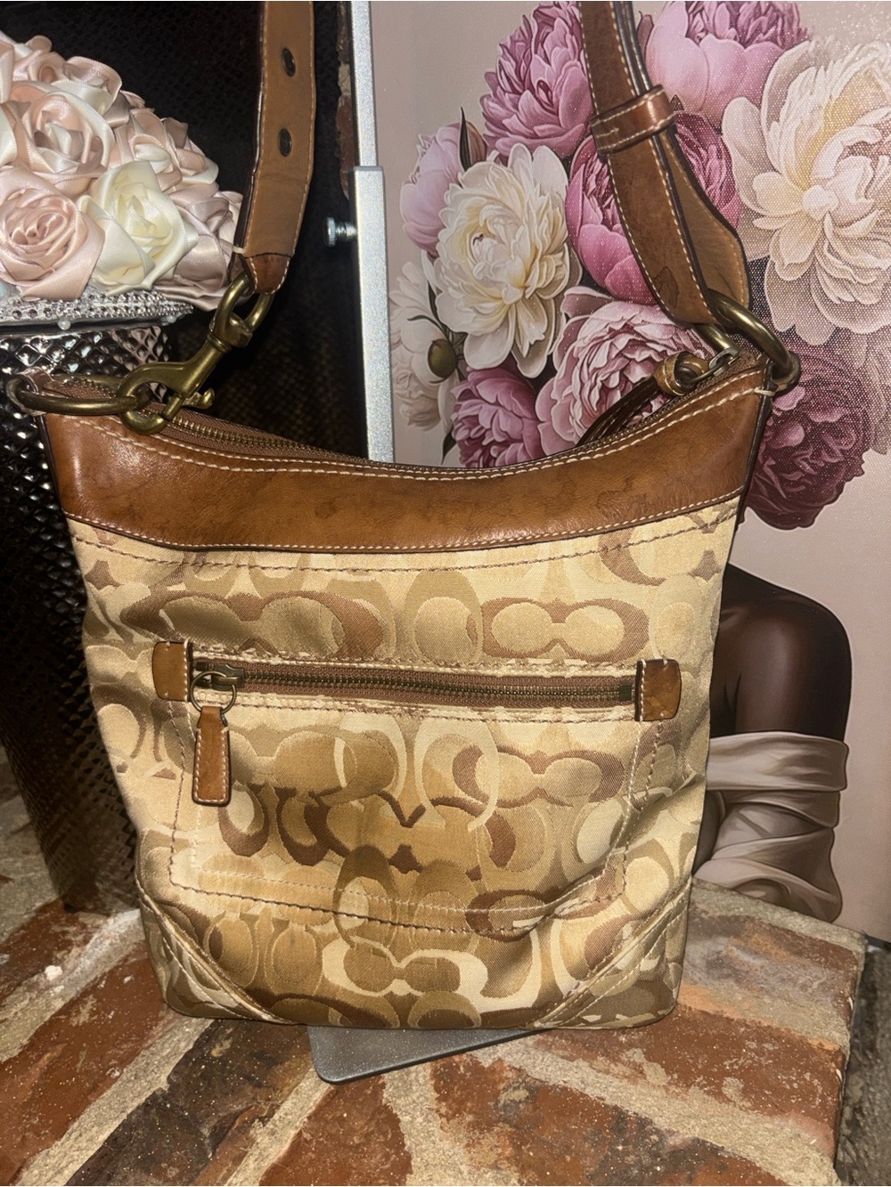 Coach Signature Boho bag Beige and Brown 2006 - Picture 6 of 9
